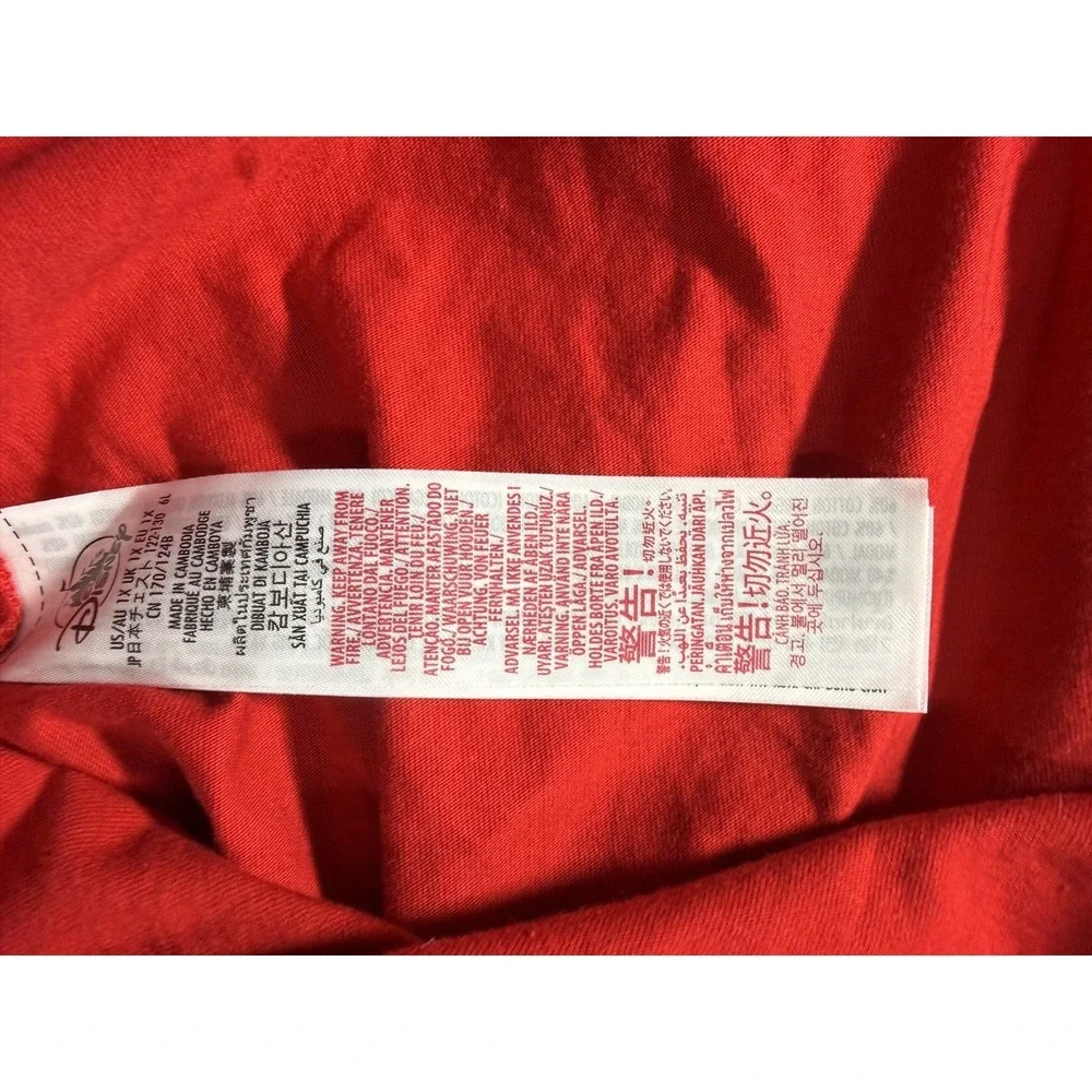 Disney Parks Minnie Mouse Lounge Set XL Red Top Shorts Pajamas Lightweight - Picture 11 of 12